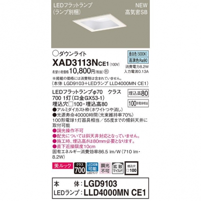 ѥʥ˥å LED饤 100  8H ⵤ̩SB Ȼå XAD3113NCE1