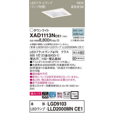 ѥʥ˥å LED饤 100  8H ⵤ̩SB Ȼå XAD1113NCE1