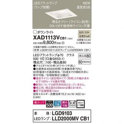 ѥʥ˥å LED饤 100  8H ⵤ̩SB Ȼ Ĵ å XAD1113VCB1