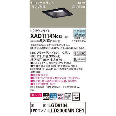 ѥʥ˥å LED饤 100  8H ⵤ̩SB Ȼ å XAD1114NCE1