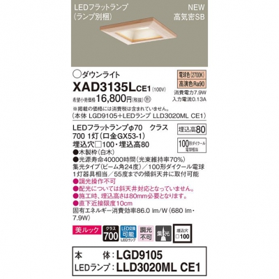 ѥʥ˥å LED饤 100 ŵ忧 8H ⵤ̩SB ӡ24  å XAD3135LCE1