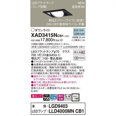 ѥʥ˥å LED˥С饤  100  8H ⵤ̩SB Ȼ Ĵ å XAD3415NCB1