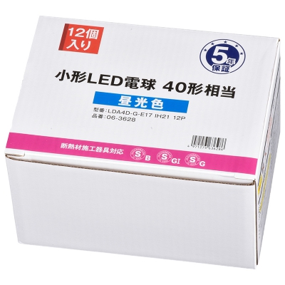 ŵ LEDŵ  E17 40  12 []06-3628 LDA4D-G-E17IH2112 2