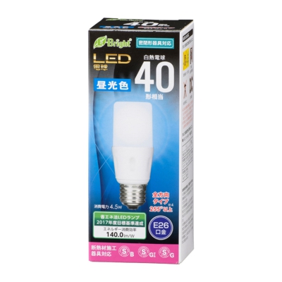 オーム電機 LED電球 T形 E26 40形相当 昼光色 [品番]06-3610 LDT5D-G IS21 画像2