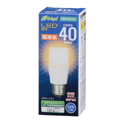 オーム電機 LED電球 T形 E26 40形相当 電球色 [品番]06-3605 LDT4L-G AG20 画像2