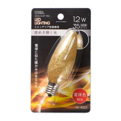 ŵ LEDǥꥢ/C32/E17/1.2W/35lm/(ŵ) []06-4653 LDC1L-G-E17 13G