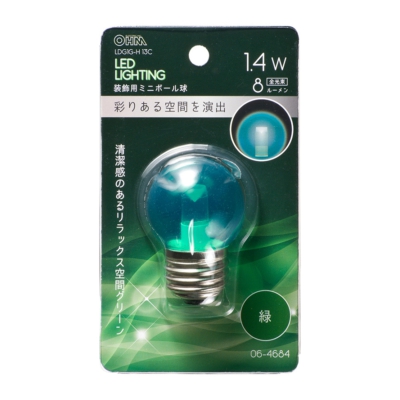 LEDߥ˥ܡ G40/E26/1.4W/8lm/ꥢп []06-4684