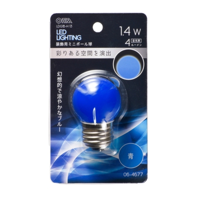 LEDߥ˥ܡ G40/E26/1.4W/4lm/Ŀ []06-4677