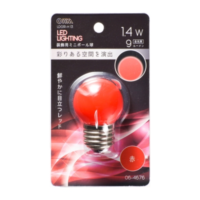 LEDߥ˥ܡ G40/E26/1.4W/9lm/ֿ []06-4676