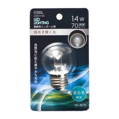 LEDߥ˥ܡ G40/E26/1.4W/70lm/ꥢ []06-4675