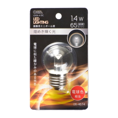 LEDߥ˥ܡ G40/E26/1.4W/65lm/ꥢŵ忧 []06-4674