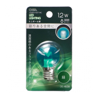 ŵ LEDߥ˥ܡ G30/E17/1.2W/8lm/ꥢп []06-4638 LDG1G-H-E17 14C