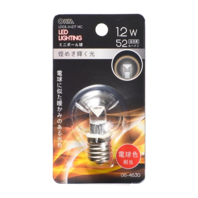 ŵ LEDߥ˥ܡ G30/E17/1.2W/52lm/ꥢŵ忧 []06-4630 LDG1L-H-E17 14C