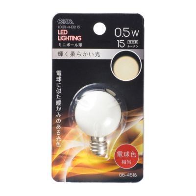 ŵ LEDߥ˥ܡ G30/E12/0.5W/15lm/ŵ忧 []06-4618 LDG1L-H-E12 13