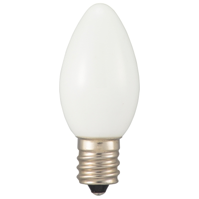 オーム電機 LEDローソク球装飾用 C7/E12/0.5W/16lm/昼白色 [品番]06-4614 LDC1N-H-E12 13 画像2