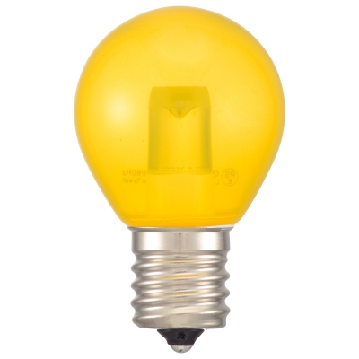 オーム電機 LEDサイン球装飾用 S35/E17/1.2W/52lm/クリア黄色 [品番]06-4648 LDS1Y-H-E17 13C 画像2