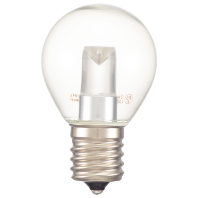 オーム電機 LEDサイン球装飾用 S35/E17/1.2W/60lm/クリア昼白色 [品番]06-4644 LDS1N-H-E17 13C 画像2
