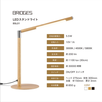 ֥å BRIDGES LEDɥ饤 LED ʥ֥饦  å ץ  ƥꥢ ǥ饤 BSL01NW 2