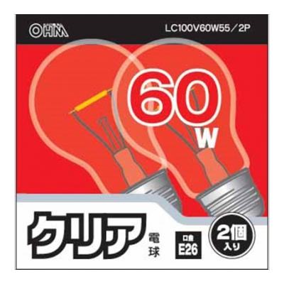 ŵ Ǯŵ E26 60W ꥢ 2 []06-1759 LC100V60W55/2P