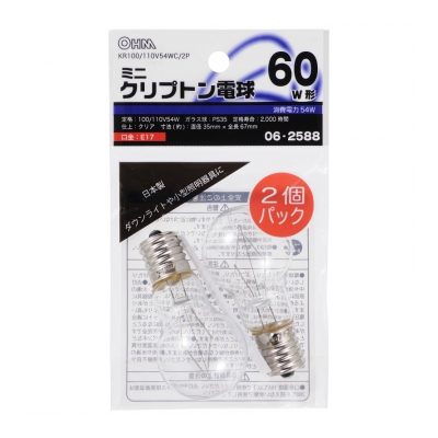 ŵ ߥ˥ץȥ 60 PS-35 E17 ꥢ 2 []06-2588 KR100/110V54WC/2P