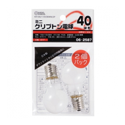 ŵ ߥ˥ץȥ 40 PS-35 E17 ۥ磻 2 []06-2587 KR100/110V36WW/2P