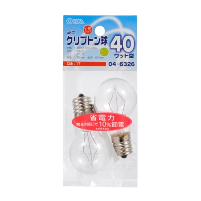 ŵ ߥ˥ץȥ 40 PS-35 E17 ꥢ 2 []04-6326 LB-PS3740K-C2P