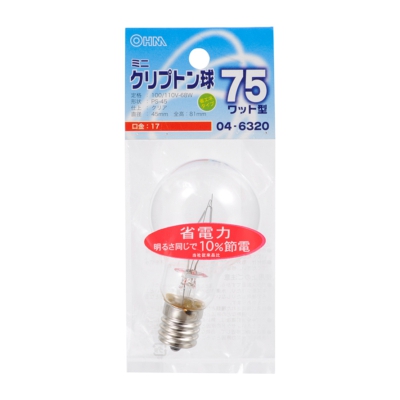 ŵ ߥ˥ץȥ 75 PS-45 E17 ꥢ []04-6320 LB-PS4775K-C