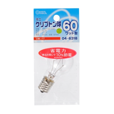 ŵ ߥ˥ץȥ 60 PS-35 E17 ꥢ []04-6318 LB-PS3760K-C