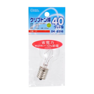 ŵ ߥ˥ץȥ 40 PS-35 E17 ꥢ []04-6316 LB-PS3740K-C