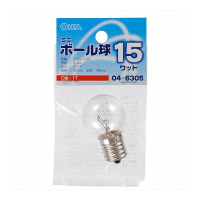 ŵ ߥ˥ܡ G30 E17/15W ꥢ []04-6305 LB-G3715-C