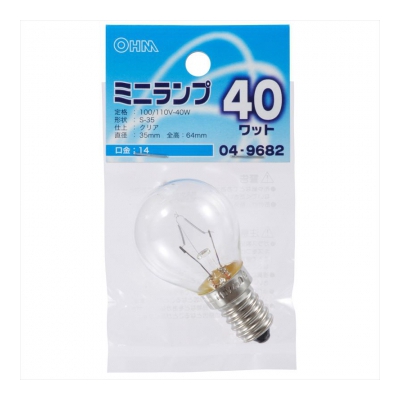 ŵ ߥ˥ S35 E14/40W ꥢ []04-9682 LB-S3440-C