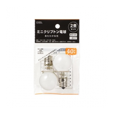 ŵ ߥ˥ץȥŵ E17 40W ۥ磻 2ĥå []06-0878 LB-PS3536W-2PN