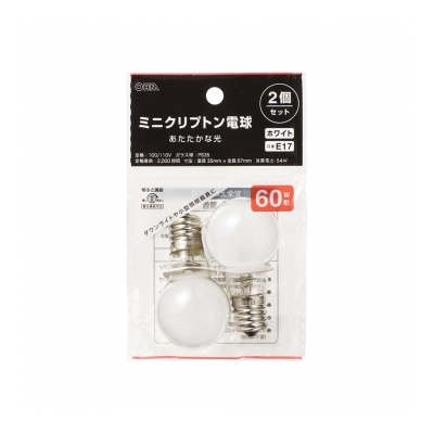 ŵ ߥ˥ץȥŵ E17 60W ۥ磻 2ĥå []06-0880 LB-PS3554W-2PN