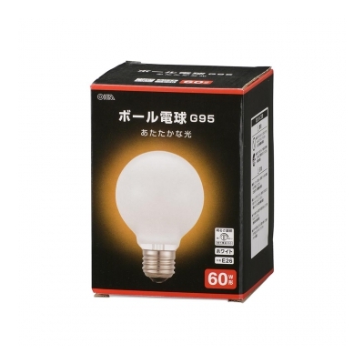 ŵ ܡŵ E26 60W G95 ۥ磻 []06-0874 LB-G9657K-WN