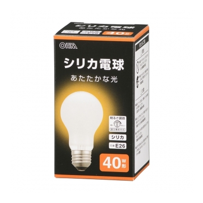 白熱電球 E26 40W形 シリカ [品番]06-4734
