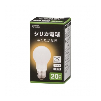 白熱電球 E26 20W形 シリカ [品番]06-4732