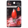 LEDローソク球装飾用 C7/E12/0.5W/2lm/赤色 [品番]06-4617