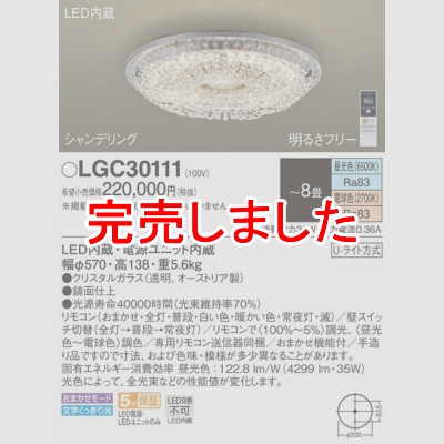 ѥʥ˥å LED󥰥饤 Ĵ(ŵ忧) ⥳ĴĴ ǥ 8 LGC30111