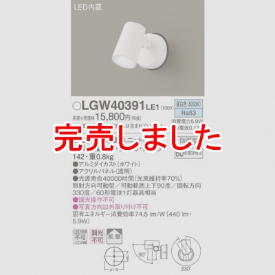 ѥʥ˥å LEDݥåȥ饤  ľշ Ȼ ɱ ѥͥշ LGW40391LE1