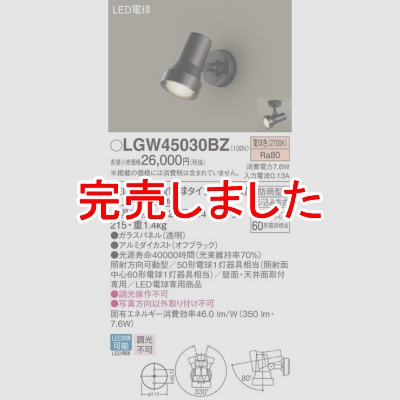ѥʥ˥å LEDݥåȥ饤ȡ ŵ忧 ŷ桦ľշ ɱڥ LGW45030BZ