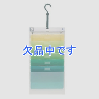 ジット ジットファイル 仕分け上手 A4サイズ 6ポケット グリーン フォルダ フック付き 壁掛け 持ち運び便利 書類 収納A46PGR