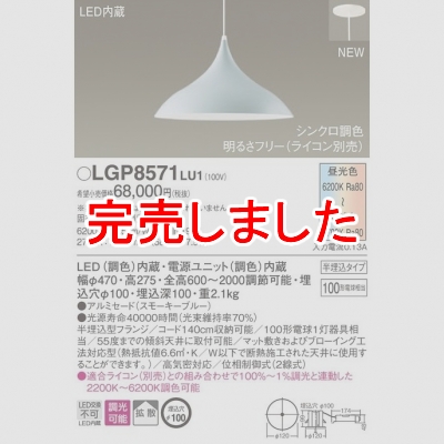 ѥʥ˥å ڥȥ饤 ߲ LED(Ĵ) ˥ѥڥ ߥɥסȻסȾ Ĵ(饤) LGP8571LU1