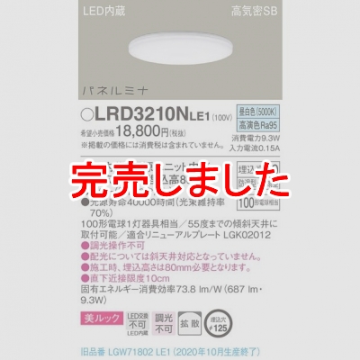ѥʥ˥å LED饤 125  8H ⵤ̩SB Ȼ ѥͥߥ LRD3210NLE1