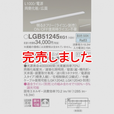 ѥʥ˥å LED饤 L1000 Ÿ¢  Ȼ ξ¦  Ÿ Ĵ LGB51245XG1